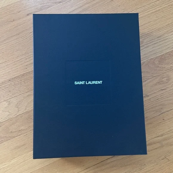 Yves Saint Laurent Joplin 105 Boots Booties Nero Baby Horse Block Heel Black - Picture 2 of 15